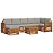 Set divani con cuscino 8 pcs Grigio Naturale e Chiaro - Foto miniatura 1