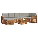 Set divani con cuscino 8 pcs Grigio Naturale e Chiaro - Foto miniatura 3