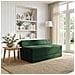 Divano Letto Pieghevole Verde Scuro 120 x 60 x 49 cm Tessuto - Foto miniatura 2