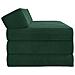 Divano Letto Pieghevole Verde Scuro 120 x 60 x 49 cm Tessuto - Foto miniatura 4