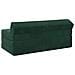 Divano Letto Pieghevole Verde Scuro 120 x 60 x 49 cm Tessuto - Foto miniatura 5