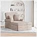 Chaise Longe con Gonna con cuscino Beige 157 x 91 x 91 cm ARES - Foto miniatura 2