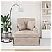 Chaise Longe con Gonna con cuscino Beige 157 x 91 x 91 cm ARES - Foto miniatura 3