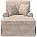 Chaise Longe con Gonna con cuscino Beige 157 x 91 x 91 cm ARES - Foto miniatura 4