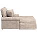 Chaise Longe con Gonna con cuscino Beige 157 x 91 x 91 cm ARES - Foto miniatura 5
