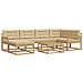 Set di divani da esterno 7 pcs Bianco e Beige - Foto miniatura 1