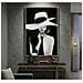Dipinto Su Tela Marty B2 Dama Con Cappello Bianco Su Sfondo Nero, 62x92 Cm - Foto miniatura 6