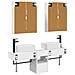 Set di Armadi da Bagno 5 pcs Bianco 53 x 15,5 x 70 cm - Foto miniatura 8
