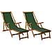 Lettino prendisole pieghevole 2 pcs 3 Posizione Verde - Foto miniatura 1