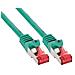 cavo patch per rete dati lan cat. 6, 2x rj45, doppia schermatura sftp (pimf) , halogenfree, colore verde, 0,5m - Foto miniatura 1