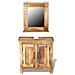Armadietto Da Bagno Vanity Con Specchio Legno Massello Di Mango - Foto miniatura 1