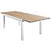 Set Tavolo Giardino Allungabile Rettangolare 160/240 X 90 Con 6 Poltrone In Alluminio Bianco E Polywood Da Esterno - Foto miniatura 2