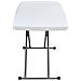 Tavolo Pieghevole Regolabile, Tavolo Compatto E Pieghevole, 76 X 50 X 51/63/74 Cm, Bianco, Materiale: Hdpe, Acciaio - Foto miniatura 6