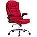 Sedia Ufficio Thor XXL in Stoffa - Poltrona Studio Carico Max 150 kg I Sedia Pc Ergonomica Imbottita e Regolabile in Altezza I Sedia da Scrivania con Ruote e Alto Schienale Rosso - Foto miniatura 1