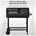 Barbecue in Acciaio con 2 Griglie Indipendenti 2 Ruote e Ripiano Inferiore Nero 90x45x96 cm - Foto miniatura 4