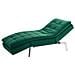 Chaise Longue Regolabile In Velluto Verde Smeraldo Loiret - Foto miniatura 12