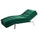Chaise Longue Regolabile In Velluto Verde Smeraldo Loiret - Foto miniatura 13