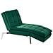 Chaise Longue Regolabile In Velluto Verde Smeraldo Loiret - Foto miniatura 14