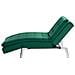 Chaise Longue Regolabile In Velluto Verde Smeraldo Loiret - Foto miniatura 7
