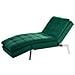 Chaise Longue Regolabile In Velluto Verde Smeraldo Loiret - Foto miniatura 15