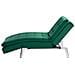 Chaise Longue Regolabile In Velluto Verde Smeraldo Loiret - Foto miniatura 16