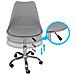 Sedia Da Ufficio Girevole, Sedia Da Scrivania Grigia Con Rotelle Mod. Sally - Foto miniatura 3