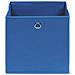 Contenitori 10 pz in Tessuto non Tessuto 28x28x28 cm Blu - Foto miniatura 3