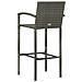 Set da Bar da Giardino 7 pz in Polyrattan Grigio - Foto miniatura 2
