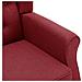 Poltrona Massaggiante con Poggiapiedi Rosso Vino in Tessuto - Foto miniatura 5