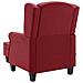 Poltrona Massaggiante con Poggiapiedi Rosso Vino in Tessuto - Foto miniatura 9