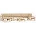 Set Divani su Pallet 6 pz e Cuscini in Legno di Pino Impregnato - Foto miniatura 1