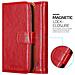 Custodia Compatibile Con Nokia Lumia 520 In Rosso Vinaccia - Coperchio Protettiva Con Chiusura Magnetica, Funzione Stand E Tasca Per Le Carte - Foto miniatura 5