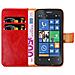 Custodia Compatibile Con Nokia Lumia 520 In Rosso Vinaccia - Coperchio Protettiva Con Chiusura Magnetica, Funzione Stand E Tasca Per Le Carte - Foto miniatura 6