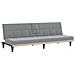 Divano Letto Con Portabicchieri In Tessuto Grigio Chiaro - Foto miniatura 1