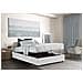 Letto Matrimoniale Elisa, Letto Contenitore Con Rivestimento In Tessuto, 100% Made In Italy, Apertura Frontale, Adatto Per Materasso Cm 160x190, Bianco - Foto miniatura 4