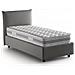 Letto Singolo Daisy, Letto Contenitore Con Rivestimento In Tessuto, 100% Made In Italy, Apertura Frontale, Con Materasso Cm 80x190 Incluso, Grigio - Foto miniatura 2