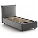 Letto Singolo Daisy, Letto Contenitore Con Rivestimento In Tessuto, 100% Made In Italy, Apertura Frontale, Con Materasso Cm 80x190 Incluso, Grigio - Foto miniatura 4