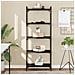 Libreria A 5 Ripiani Nera 60x30x154 Cm In Legno Multistrato - Foto miniatura 1