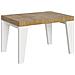 Tavolo Allungabile 90x130/234 Cm Naxy Mix Piano Bianco Frassino - Gambe Noce - Quercia Natura /bianco Frassino - Foto miniatura 5