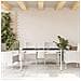 Tavolo Da Giardino Piano In Vetro Bianco 150x90x75cm Polyrattan - Foto miniatura 3