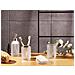 Set Di 4 Accessori Bagno Vetro Trasparente E Argento Tapia - Foto miniatura 1