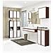 Mobile Alto, Collona da Bagno FIN per Lavatrice, 2 ante, 64x30x180 cm, Weng? e Bianco - Foto miniatura 5