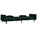 Divano Letto A 2 Posti Con 2 Cuscini Verde Scuro In Velluto - Foto miniatura 3