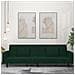Divano Letto A 2 Posti Con 2 Cuscini Verde Scuro In Velluto - Foto miniatura 8