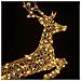 Renna Natalizia Balzante Luminosa Per Esterno Cervo Natale 240 Led Bianco Caldo - Foto miniatura 3