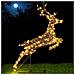 Renna Natalizia Balzante Luminosa Per Esterno Cervo Natale 240 Led Bianco Caldo - Foto miniatura 1
