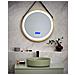 Specchio Da Bagno Con Luce Led Darois 60 Cm 60 Cm Con Altoparlante Bluetooth Integrato Oro - Foto miniatura 1