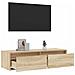 Mobile Porta TV con Luci LED Rovere Sonoma 100X35,5x25 cm - Foto miniatura 2