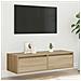 Mobile Porta TV con Luci LED Rovere Sonoma 100X35,5x25 cm - Foto miniatura 9