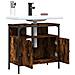 Mobile Lavabo Bagno Rovere Fumo 60x30x60 Cm Legno Multistrato - Foto miniatura 3